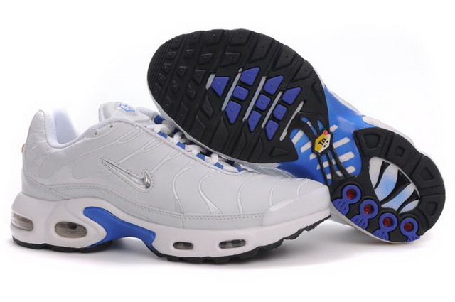 Mens Nike Air Max TN 2010 White Blue Silver